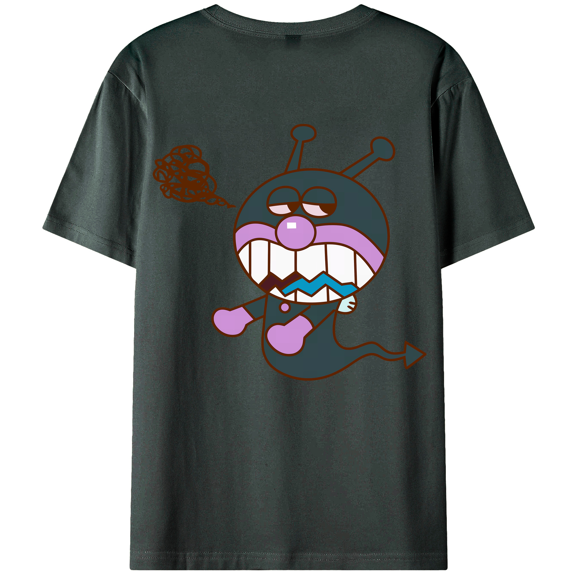 （画像用） アンパンマン Anpanman 綿100％ メンズ半袖Tシャツ（バックプリント） 通気性